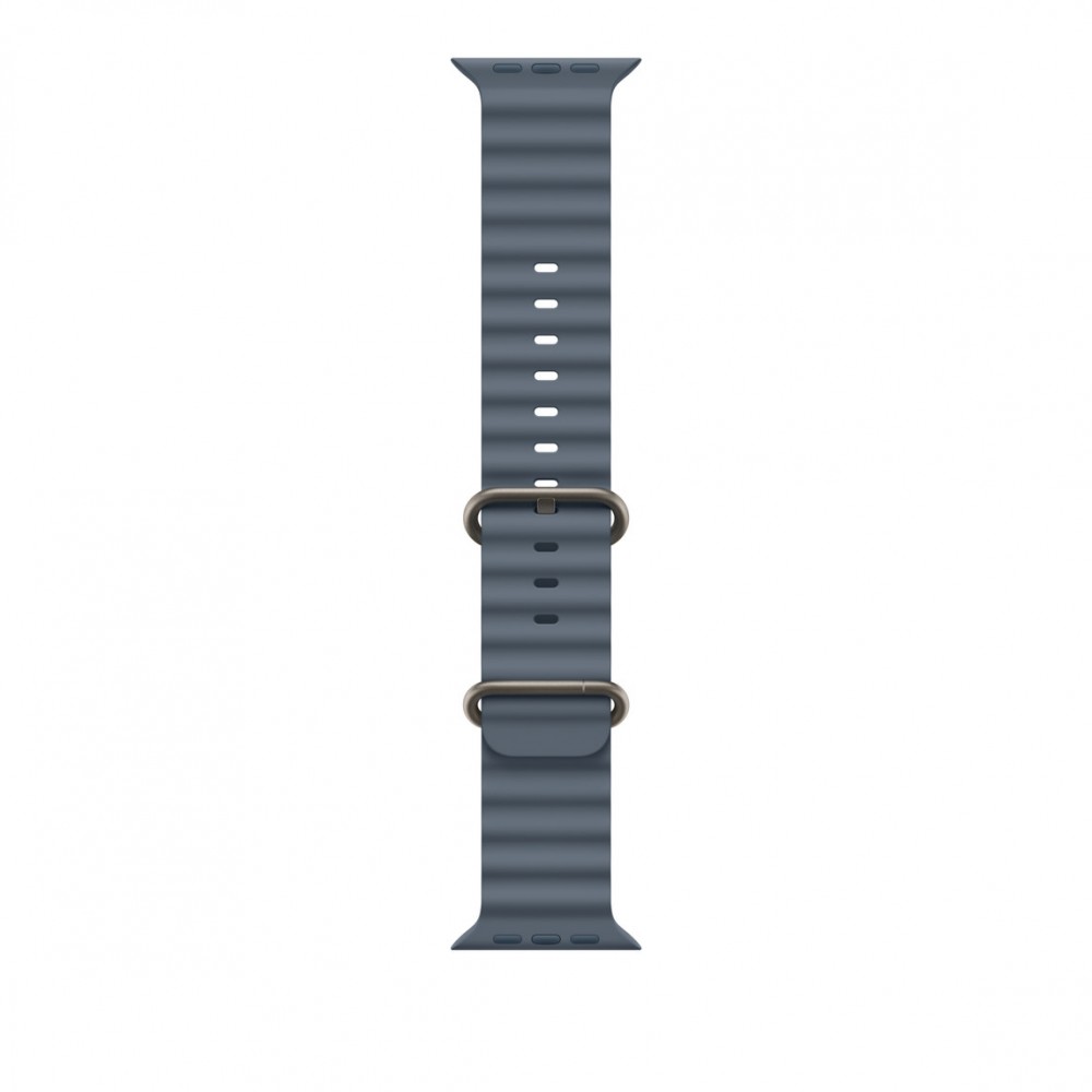 Pasek Ocean w kolorze marynarskiego granatu do koperty 49 mm - elementy z tytanu w kolorze naturalnym