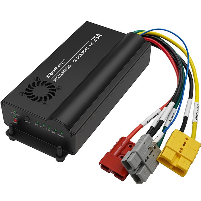 Automatyczna Ładowarka DC-DC 12V z regulatorem MPPT | 25A |      LiFePO4 AGM GEL STD 
