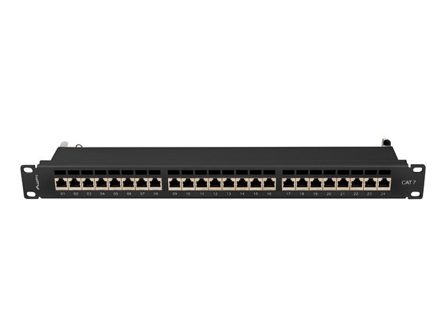 Patchpanel 24 port 1U KAT7 EK. PPS7-1024-B Czarny 