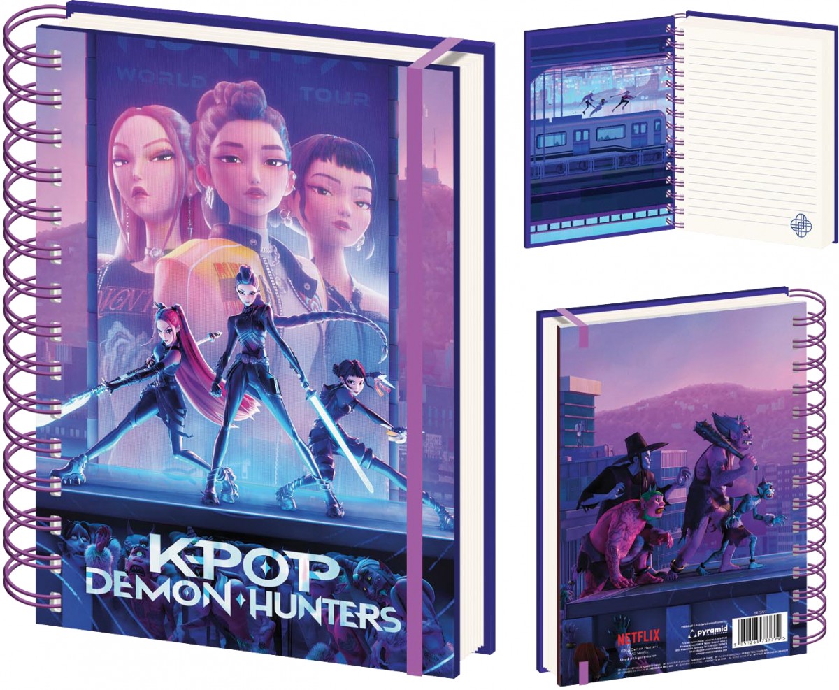Pamiętnik notatnik spiralny A5 K-POP Demon Hunters