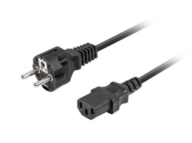 Kabel zasilający CCE 7/7 - IEC 320 C13 2M VDE prosty czarny 