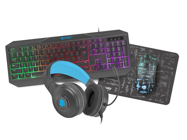 Zestaw dla graczy 4 w 1 Thunderstreak 3.0 klawiatura + mysz + słuchawki + podkładka 