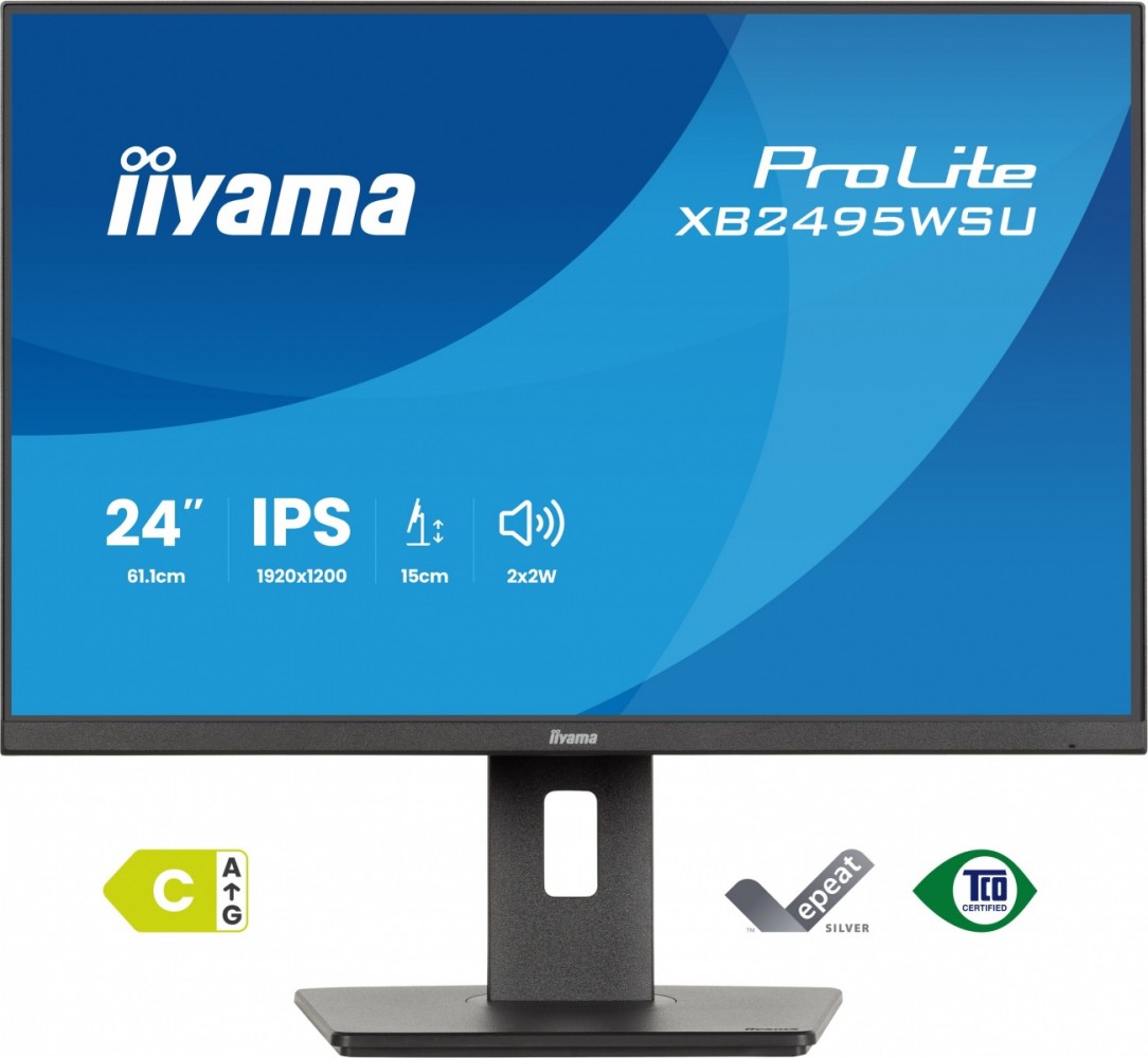 Monitor 24 cale XB2495WSU-B1  IPS,16:10,350cd,4ms,HDMI, 100Hz,1500:1, 4xUSB,2x2W,HAS150 (PIVOT) 