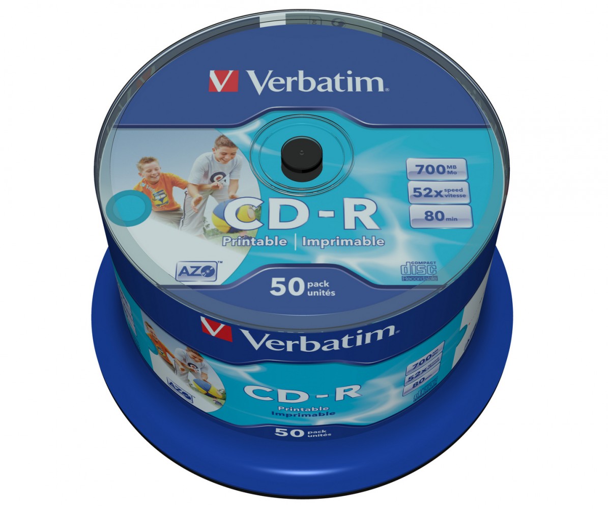 CD-R 52x 700MB 50P CB Printable   43438