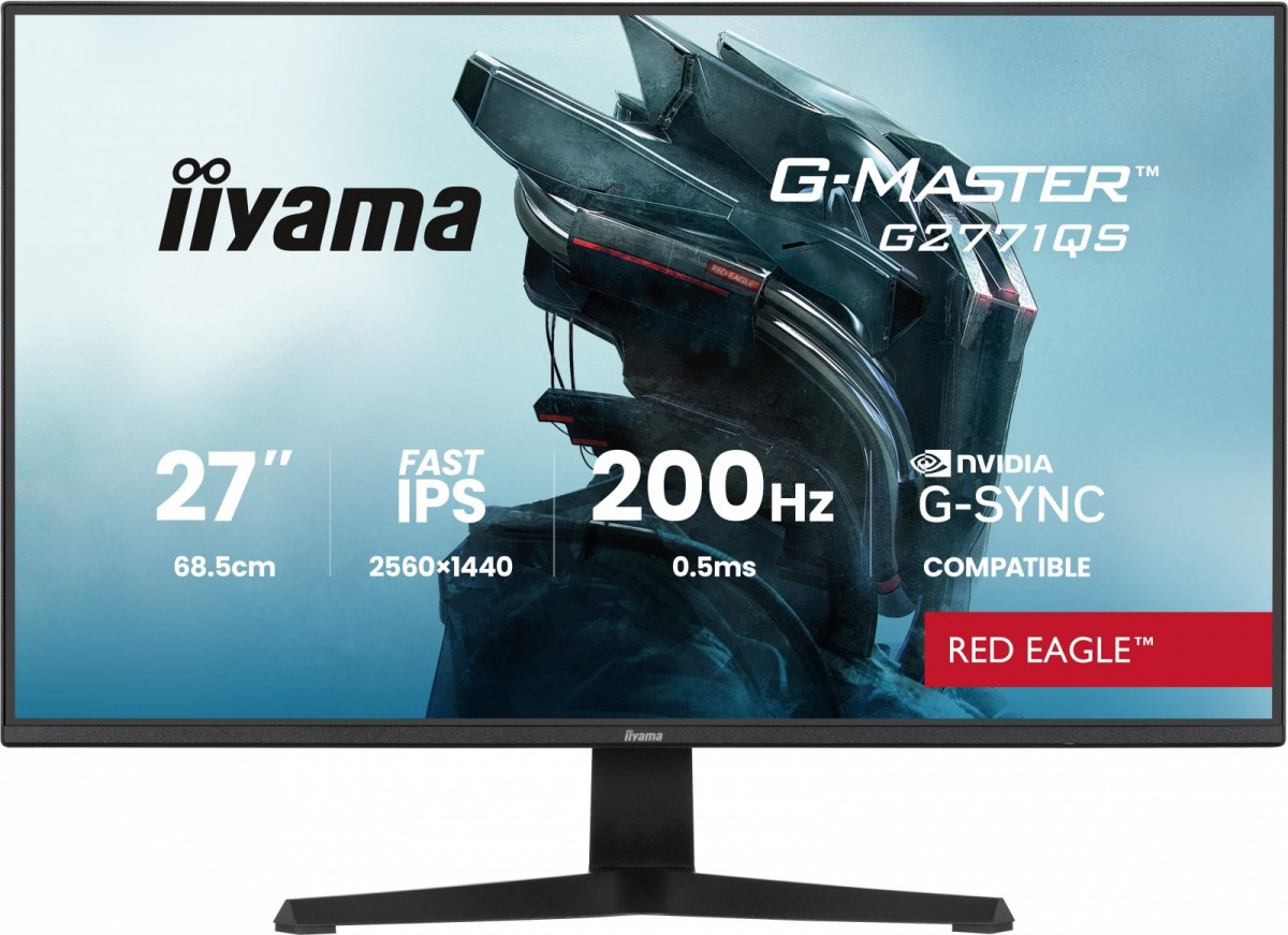 Monitor 27 cali G2771QS-B1  QHD,Fast IPS,DP,2xHDMI,200Hz,           350cd,Adaptive G-SYNC - 2560 x 1440 @48-200Hz DisplayPort Only 