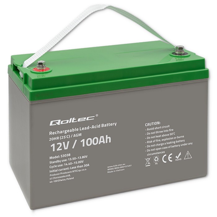 Akumulator AGM | 12V | 100Ah | max.30A 