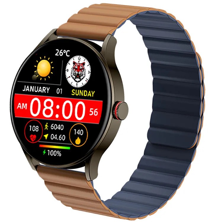 Smartwatch Imiki TG1 Brązowy Android iOS dotyk Amoled 