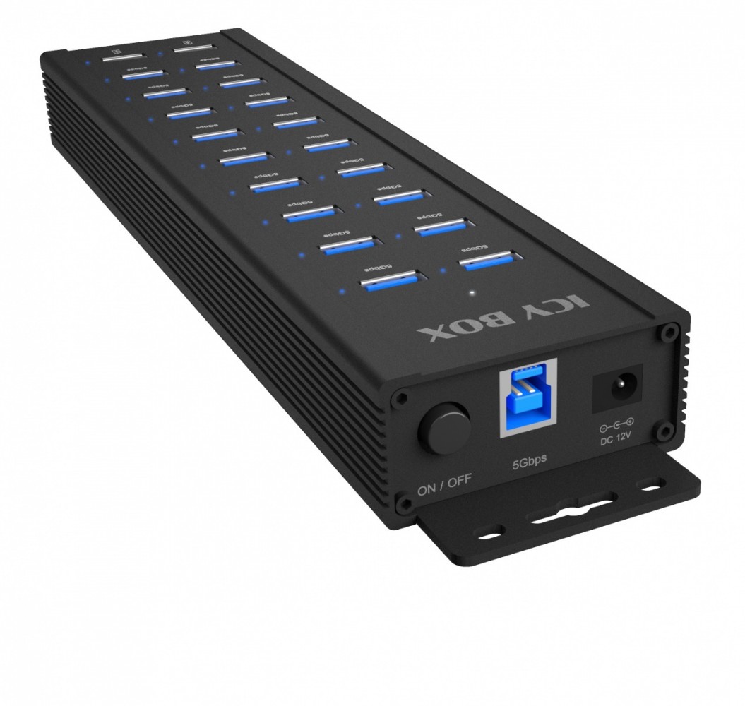 Hub IB-HUB1720-U3 20 port HUB, 96 WATT PSU, 18 x USB-A Port,2 x USB port do ładowania