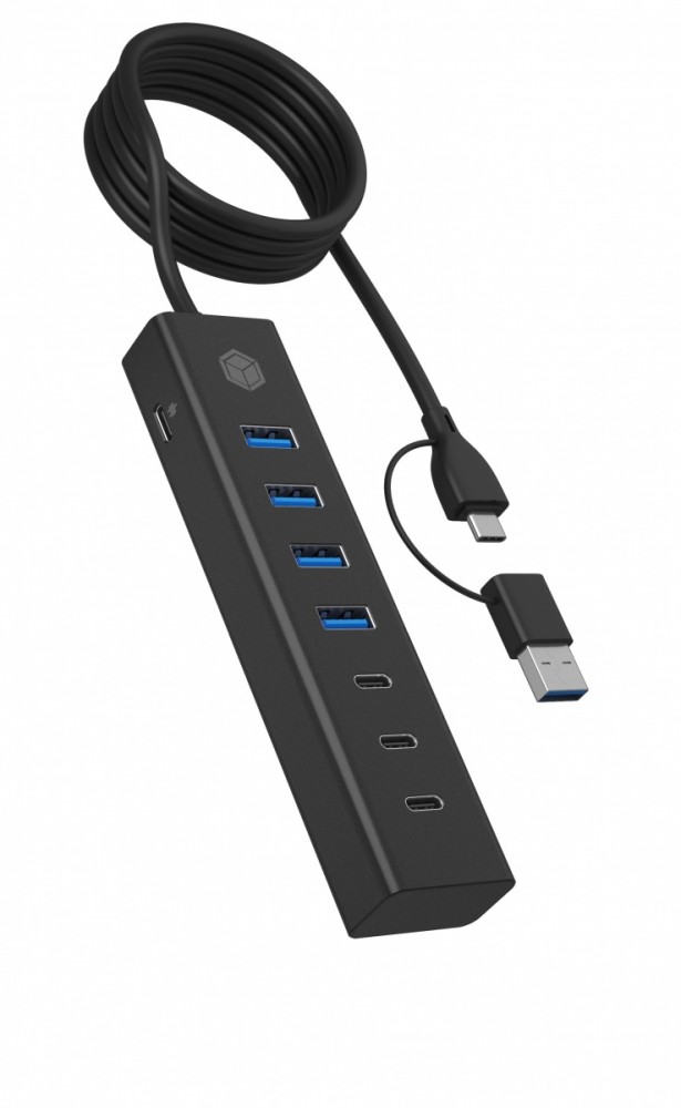 Hub IB-HUB1737-C3 7-Port USB 3.2 Gen 1 Hub, 3x USB Type-C.,  4x USB Type-A 