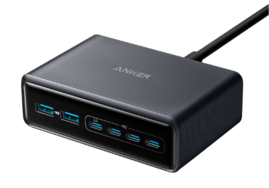 Ładowarka GeNPrime 200W GaN 4xUSB-C 2xUSB-A Czarna 