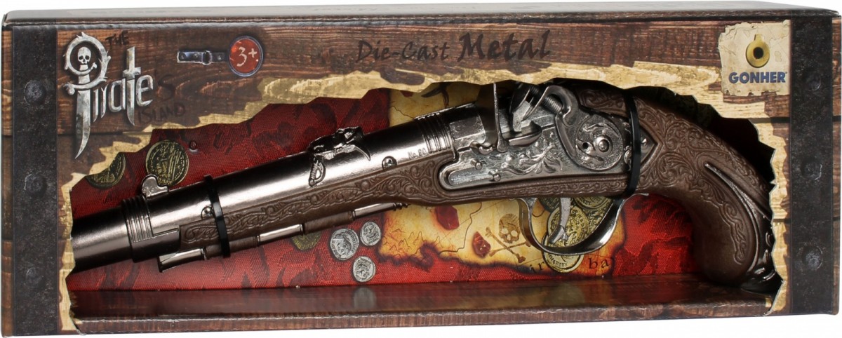 Metalowy pistolet pirata Gonher 