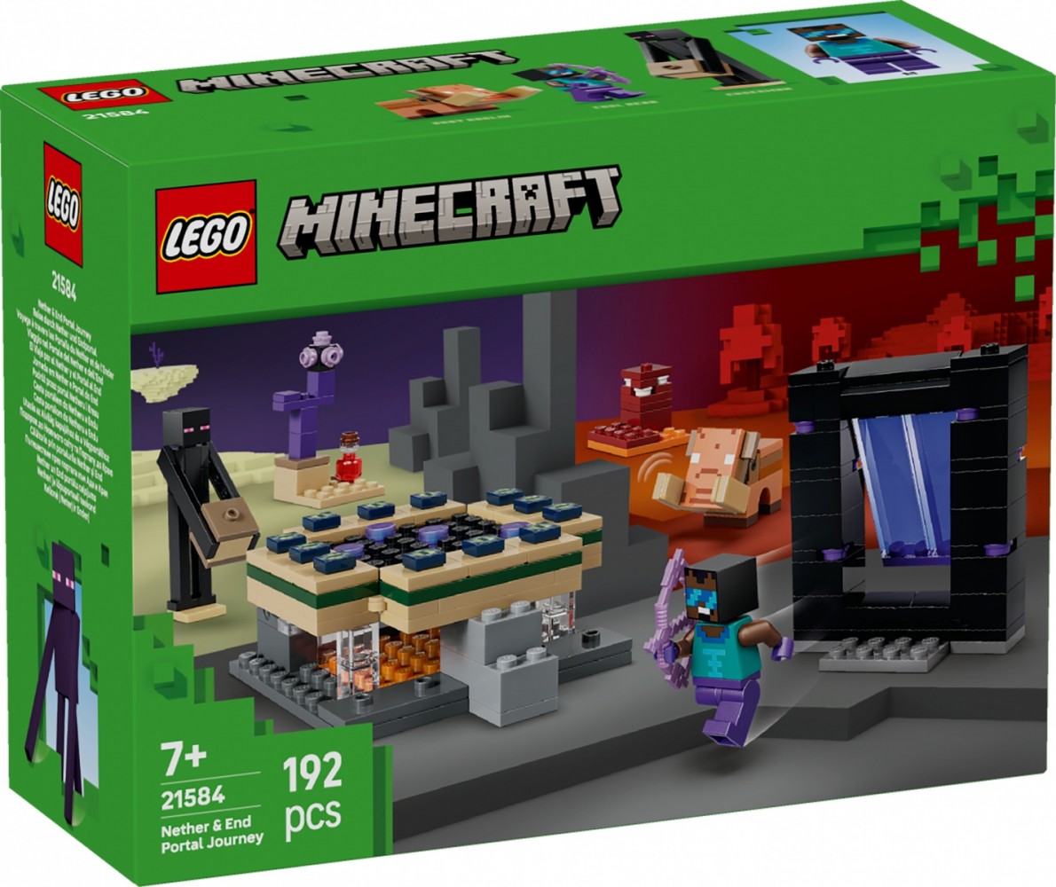 Klocki Minecraft 21584 Podróż przez portal Netheru i Kresu