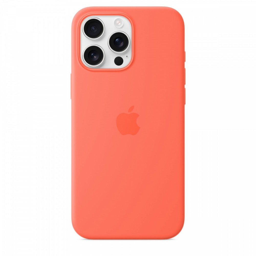 Etui silikonowe z MagSafe do iPhonea 16 Pro Max - mandarynkowe
