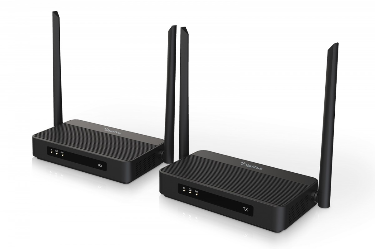 Przedłużacz / Extender HDMI bezprzewodowy z KVM do 100m | UHD 4K@60Hz | Audio | Niskie opóźnienie 16ms (Zestaw)