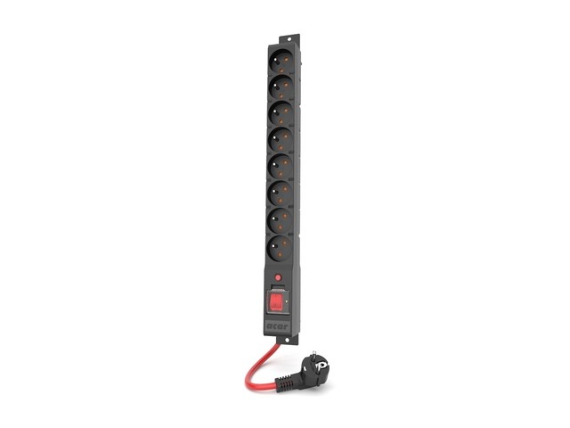 Listwa zasilająca R8 POWER 1.5M 8X 230V PL Czarna 16A 