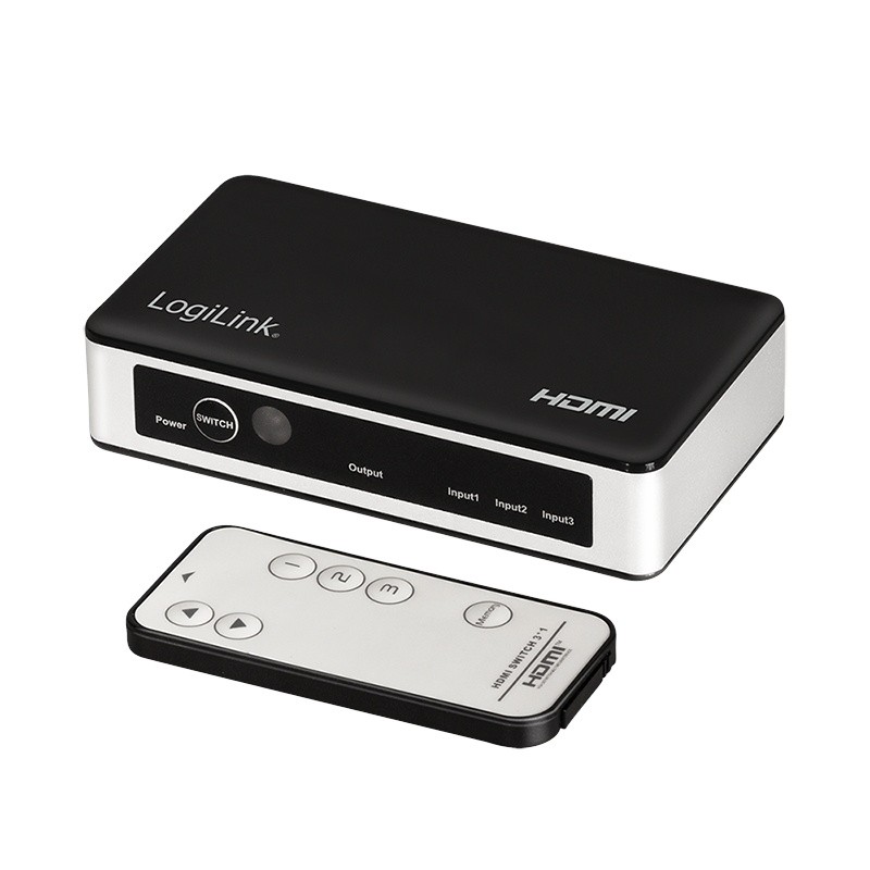 Switch 3x1 HDMI, 4K 60Hz, z pilotem 