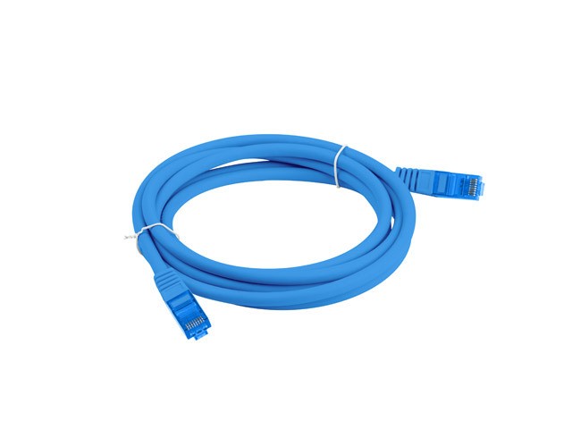Patchcord kat.6a S/FTP CCA 3.0m Niebieski 