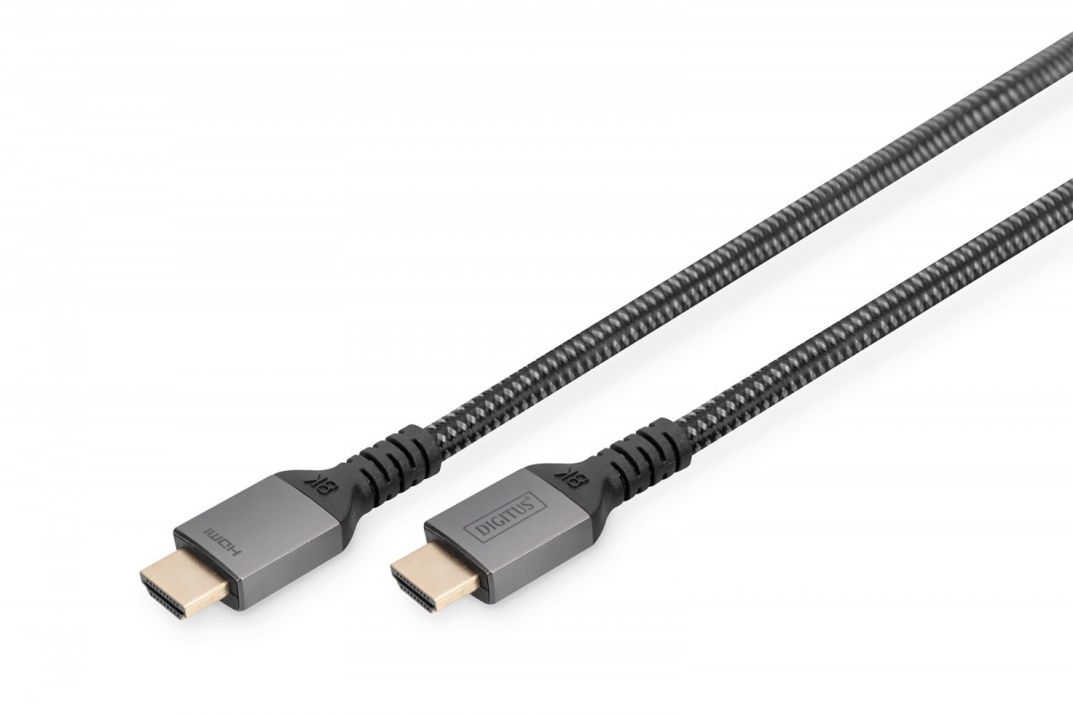 Kabel Premium połączeniowy HDMI 2.1 Ultra HighSpeed 8K60Hz UHD Typ HDMI A/A M/M 1m Czarny 