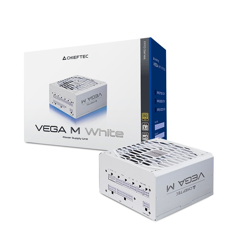 Zasilacz PPG-1000-CW VEGA M 1000W 80+ GOLD biały