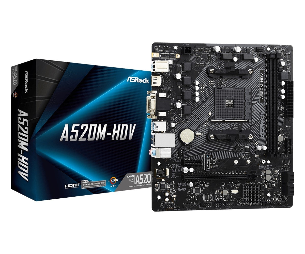 Płyta główna A520M-HDV AM4 2DDR4 HDMI/DVI/VGA M.2 mATX 