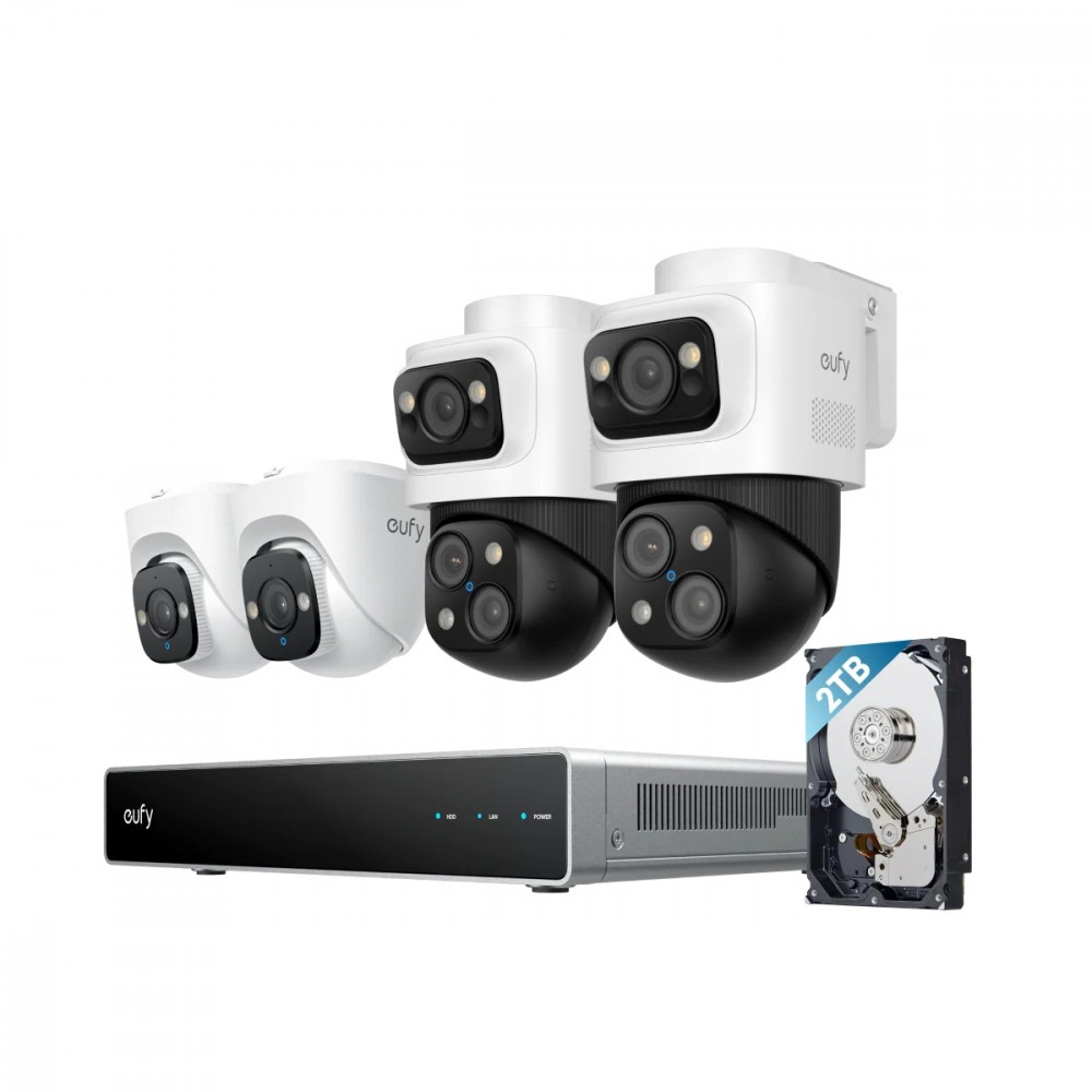 Zestaw do monitoringu eufy NVR S4 4 kamery + nagrywarka 