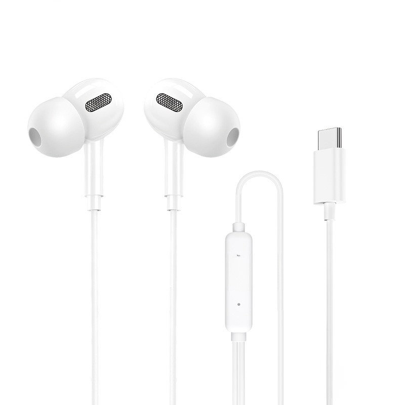 Słuchawki przewodowe YA11  HiFi USB-C (Białe)