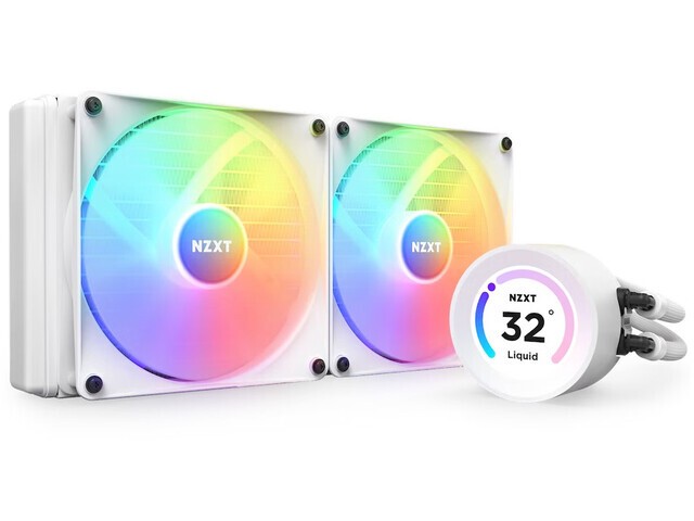 Chłodzenie wodne Kraken Elite 280 RGB LCD Białe 