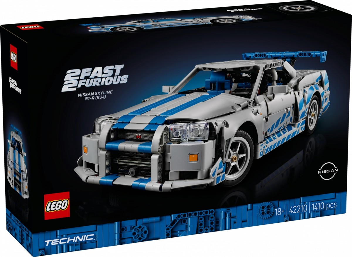 Klocki Technic 42210 Samochód Nissan Skyline GT-R (R34) z filmu Za szybcy, za wściekli 