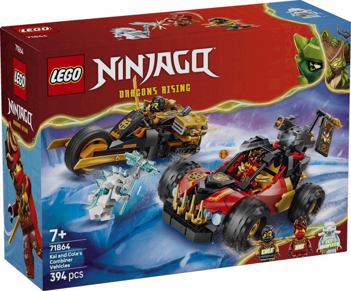 Klocki Ninjago 71864 Wielofunkcyjne pojazdy Kaia i Colea 