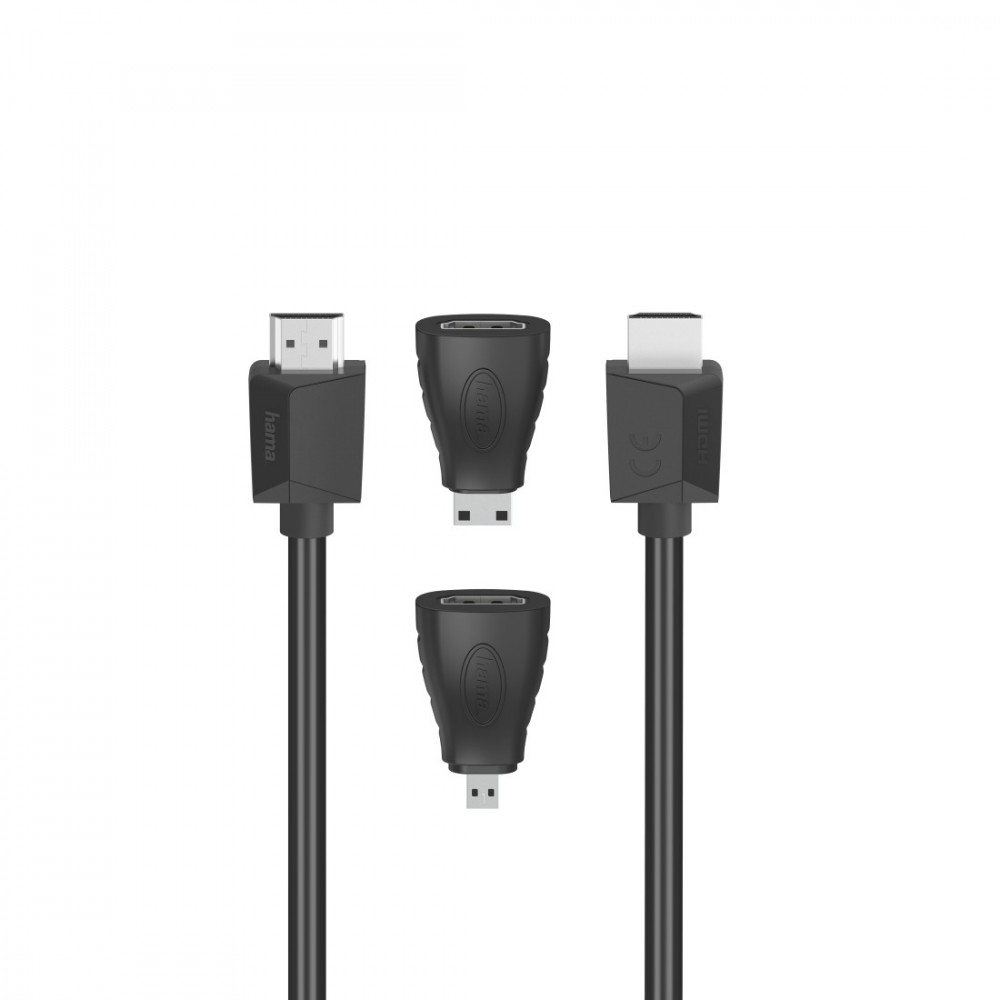Kabel HDMI 2.0b 4k 1,5m + adapter mini/micro 