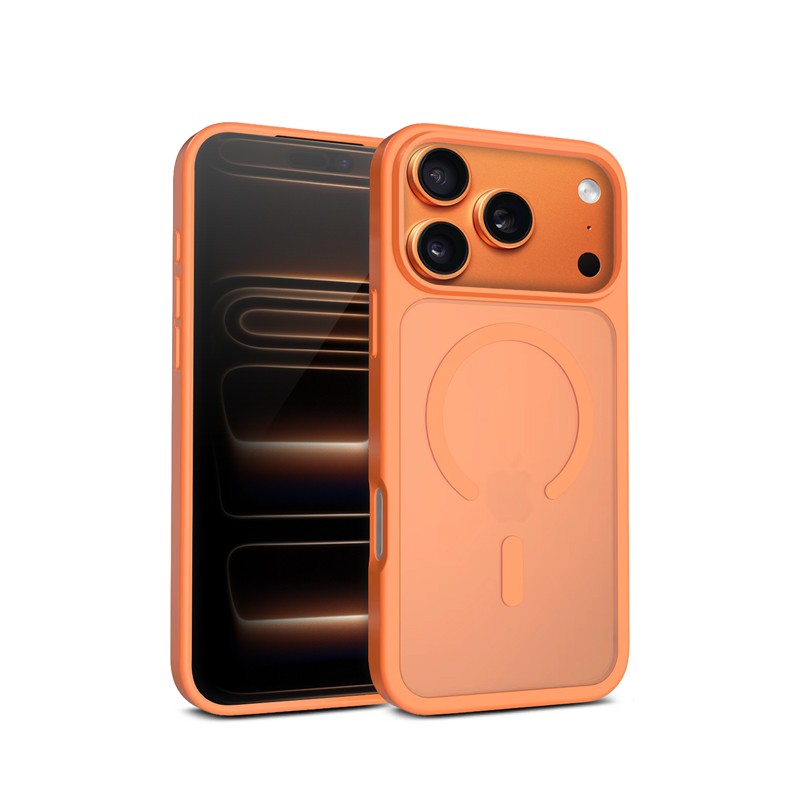 Etui Hybrid Matte Magnetic Etui MagSafe iPhone 17 Pro Pomarańczowe