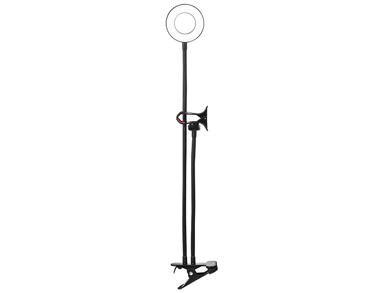 Lampa Ring 8.5 cm 48LED z uchwytem na telefon 