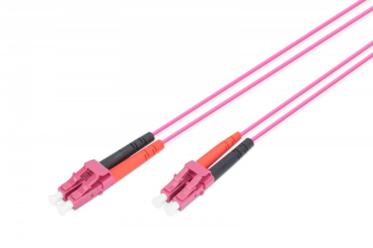 Patch cord światłowodowy FO LC-LC MM 50/125 OM4 duplex LSOH 1m