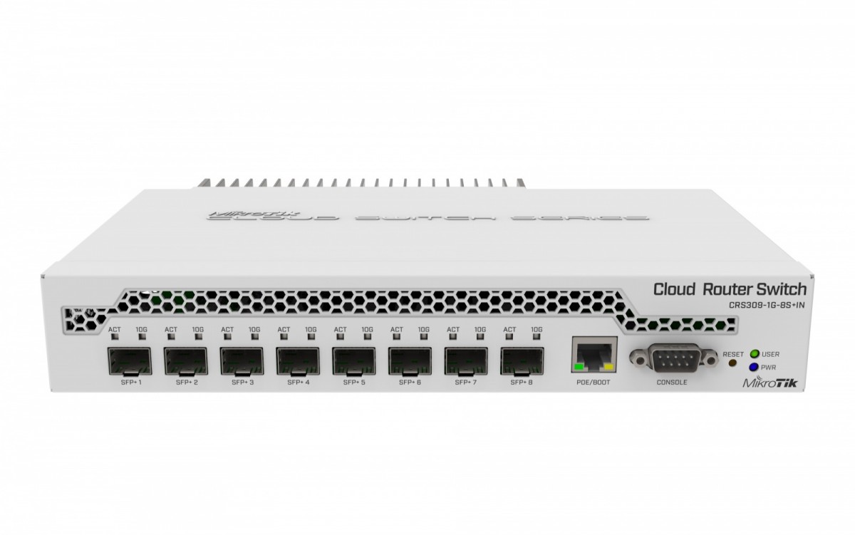 Przełącznik 8xSFP+ 1xGbE CRS309-1G-8S+IN 