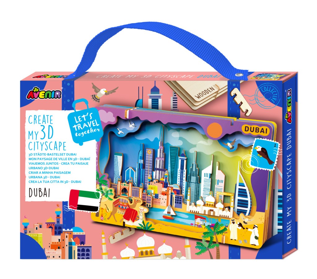Puzzle Stwórz pejzaż miejski 3D - Dubaj 