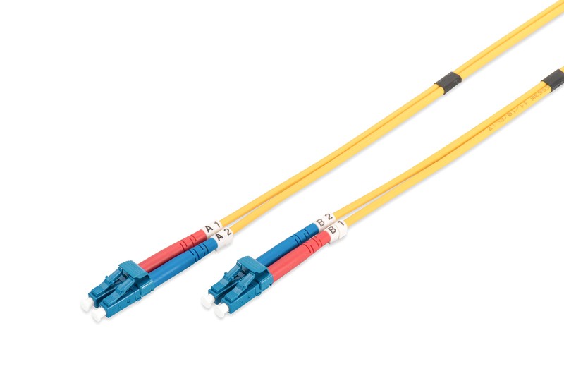 Patchcord FO Singlemode 09/125 OS2 LC-LC duplex 10m Żółty
