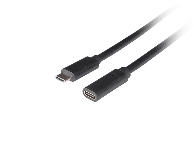 Przedłużacz USB-C M/F 3.1 0.5m czarny