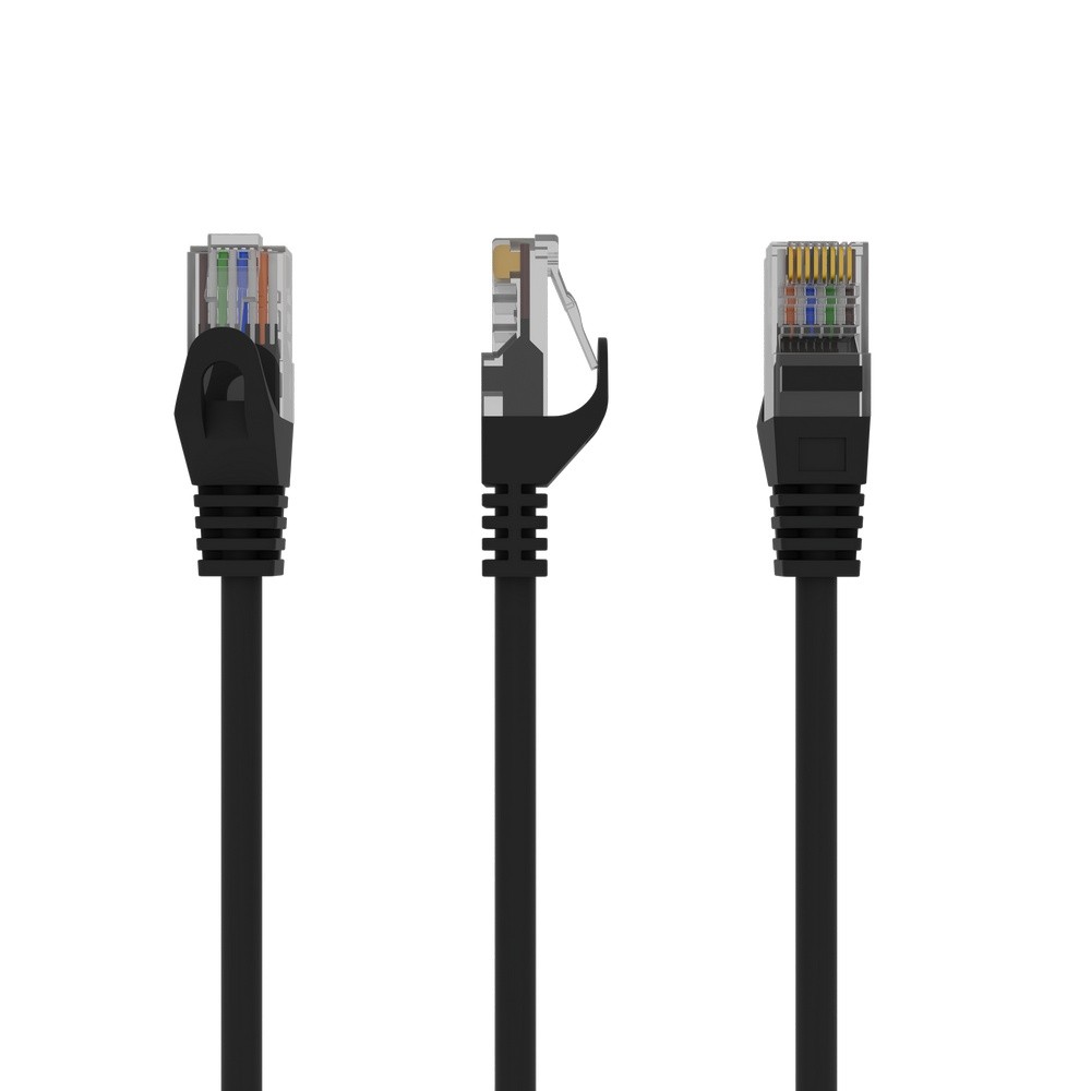 Patchcord kat.6 UTP 1.5m kolor czarny 