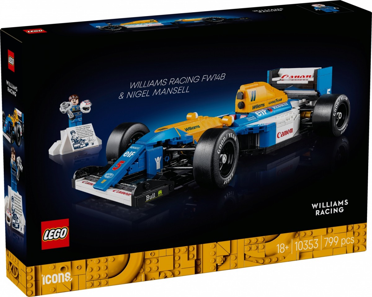 Klocki Icons 10353 Williams Racing FW14B i Nigel Mansell 