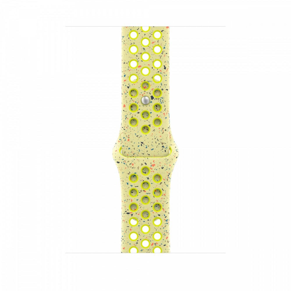 Pasek sportowy Nike w kolorze promiennym zielonożółtym do koperty 46 mm - rozmiar S/M