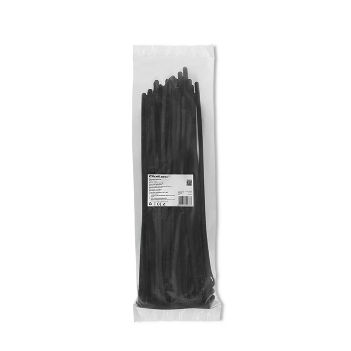 Opaski zaciskowe wielorazowe/trytytki | 7.2*350mm | Nylon UV |   Czarne 