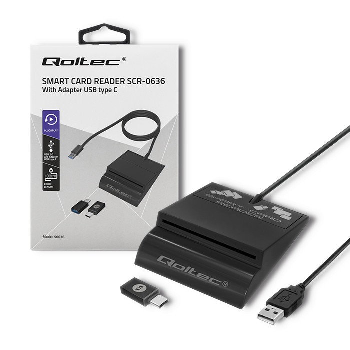 Inteligentny czytnik chipowych kart ID SCR-0636 | USB typu C 