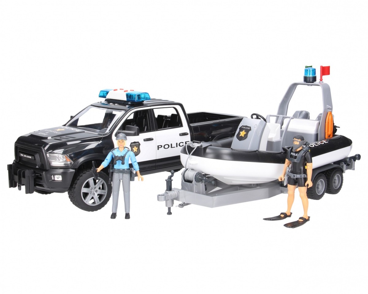 Pojazd Dodge RAM 2500 Policyjny Pikap z łodzią
