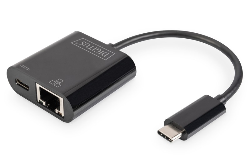 Karta sieciowa przewodowa USB 3.0 Typ C do RJ45 Gigabit Ethernet oraz 1xUSB Typ C z PD 2.0