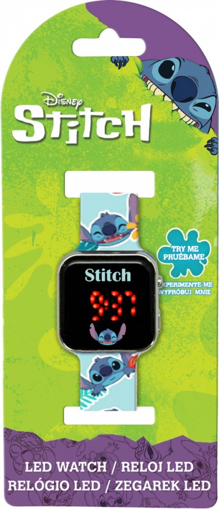 Zegarek LED z kalendarzem Stitch 