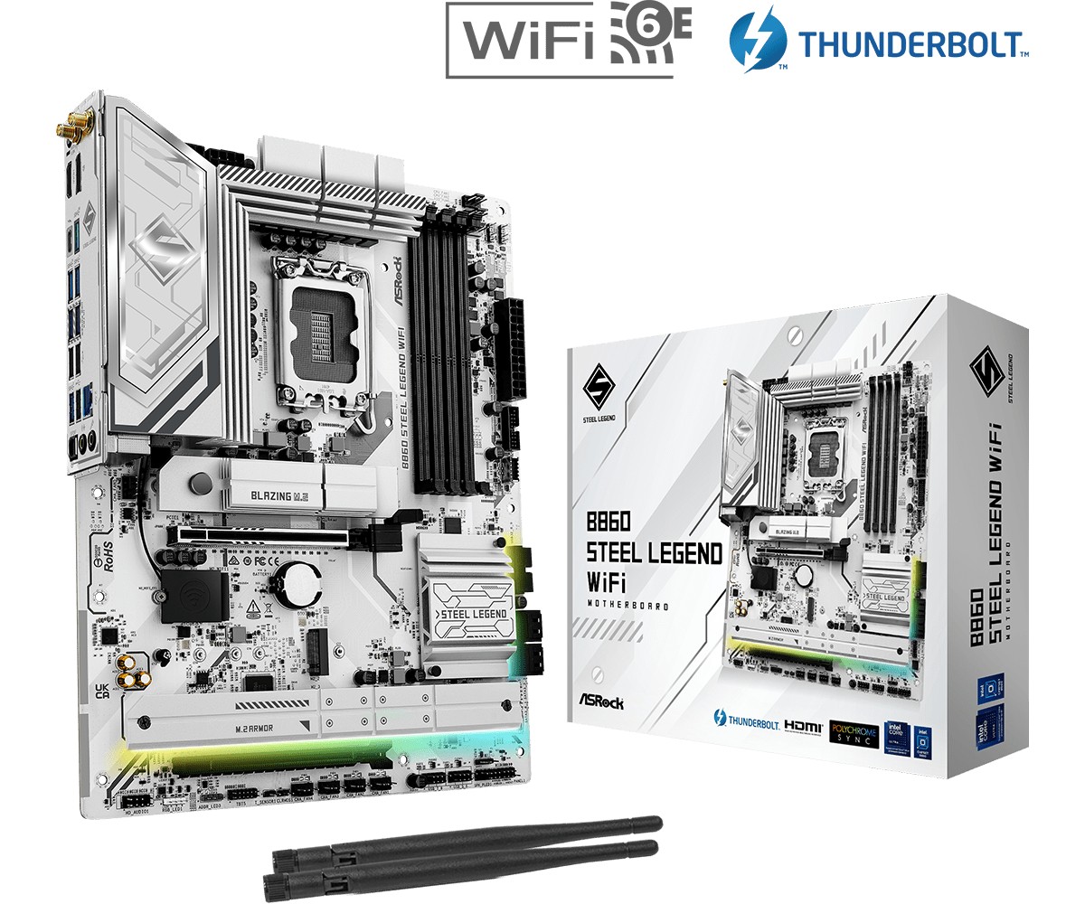 Płyta główna B860 Steel Legend WiFi s1851 4DDR5 TB ATX 
