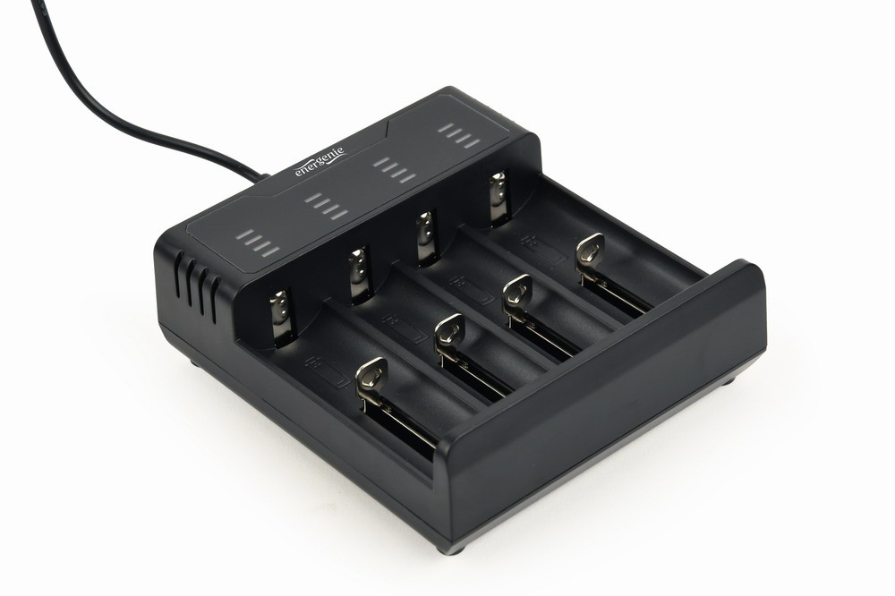 Ładowarka akumulatorów USB Ni-MH + Li-ion, czarna