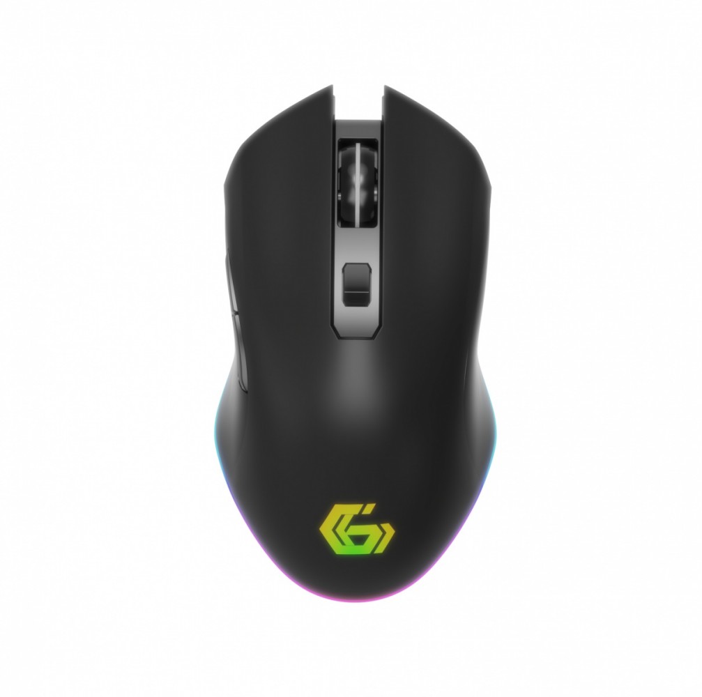 Mysz Firebolt 6-przyciskowa bezprzewodowa gamingowa z podświetleniem RGB, czarna