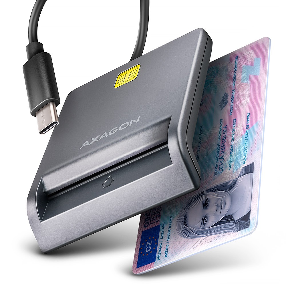 CRE-SM3TC Czytnik kart identyfikacyjnych USB-C, 1.2m kabel