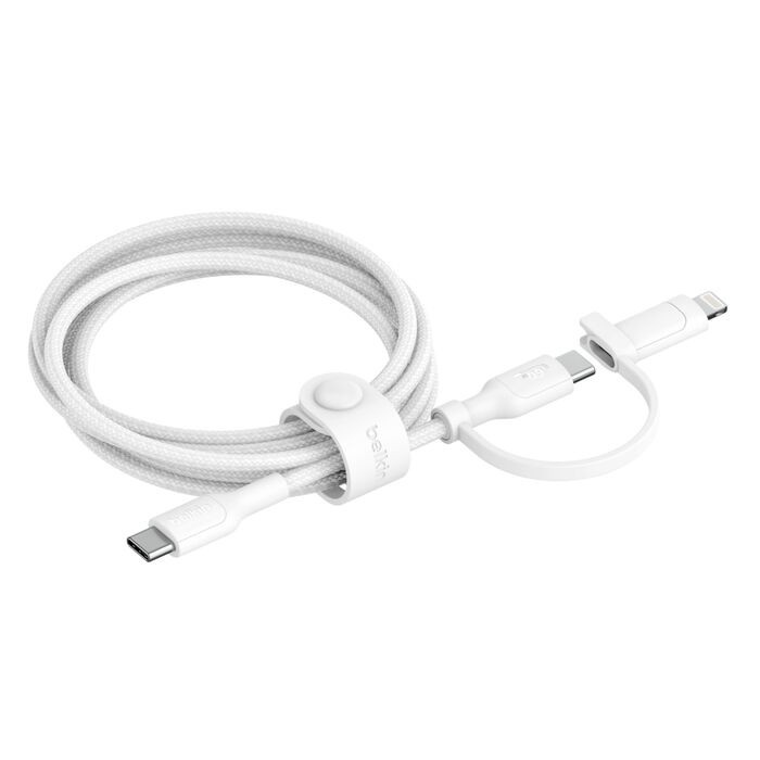 Kabel 2-in-1 USB-C/LTG 1.5m biały 
